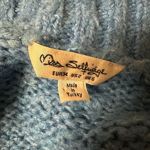 Baby blue off the shoulder sweater - Picture 3 of 3